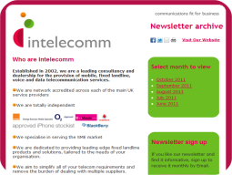 Visit Intelecomm Newsletter Archive >>